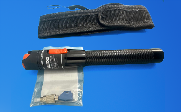 Visual fibre fault locator for continuity testing