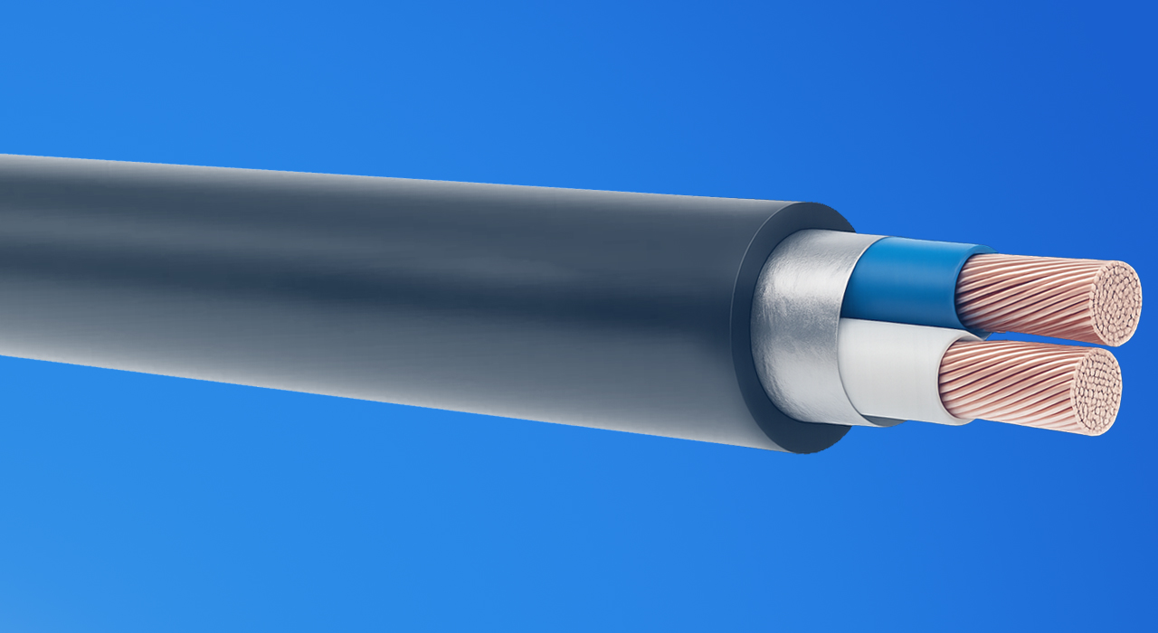 Hughes 2 Core DC Power Cable LSZH Black External